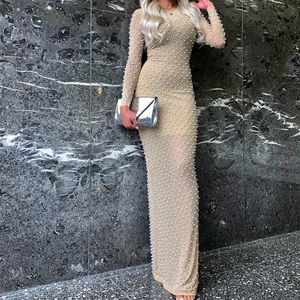 WINDSOR | Nude Embellished Gown